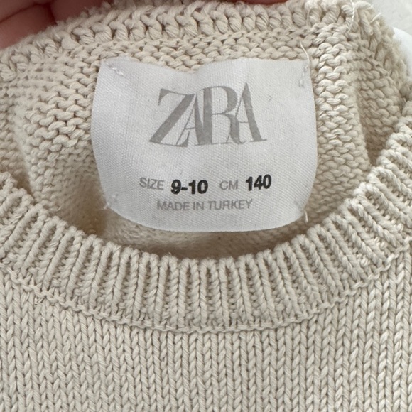 Zara Kids Cream Knit Sleeveless Sweater Vest - Picture 2 of 4